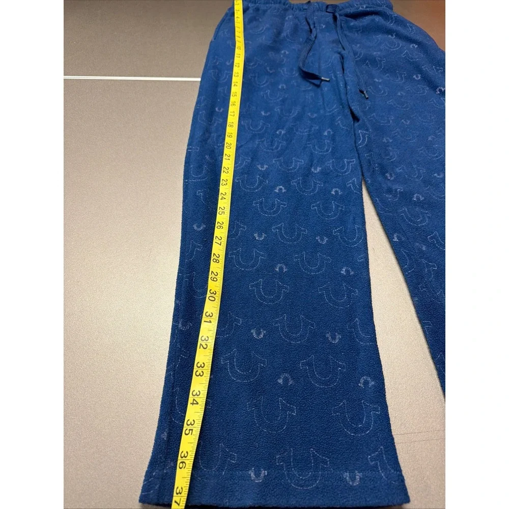True Religion Men's Small Blue Fleece Loungewear/ Pajama‎ Pants